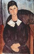 Amedeo Modigliani Elvira mit weissem Kragen oil